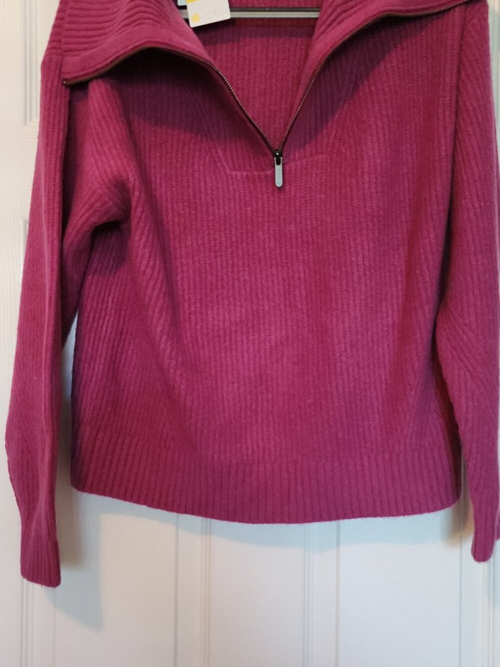 Cranberry cowl zip neck - soft and cozy